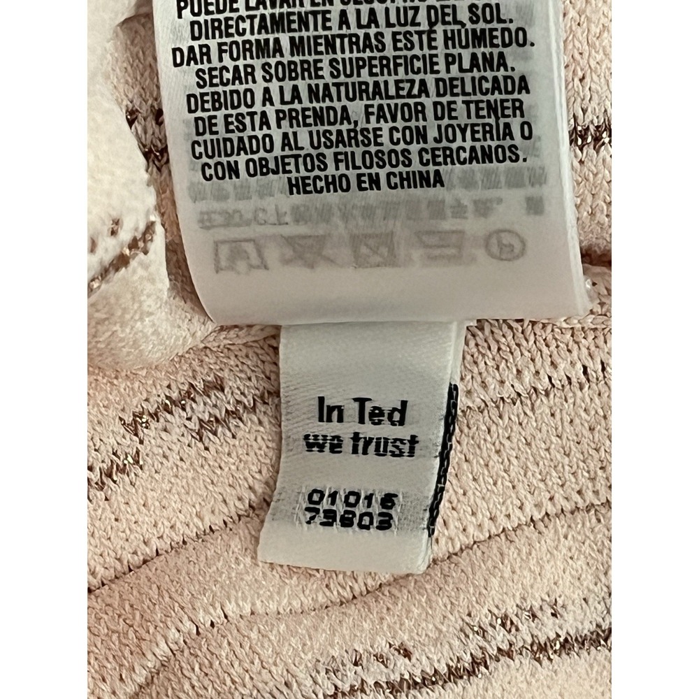 NWT Ted Baker Vellia Knit Skater Dress 5 Ballet Pink Rose Gold Interview Brunch - Picture 15 of 15